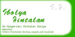 ibolya hintalan business card